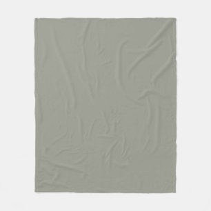 Grey Green Solid Colour Evergreen Fog SW 9130 Fleece Blanket