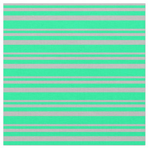 Grey & Green Stripes Fabric