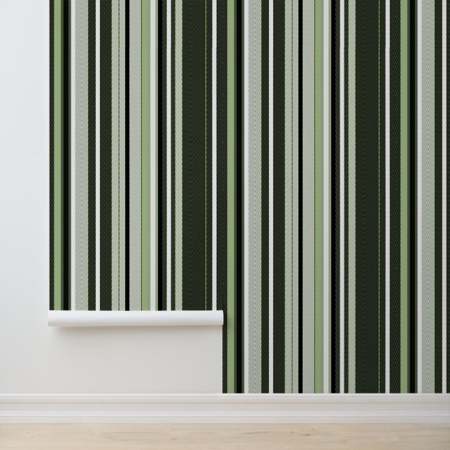 Grey, green, white stripes. wallpaper (Application)