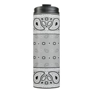 Grey Grey Bandanna Paisley Country Hip Hop Cowboy Thermal Tumbler