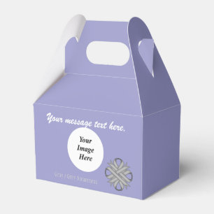 Grey / Grey Clover Ribbon Tmpl by Kenneth Yoncich Favour Box