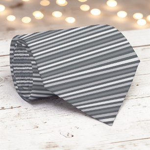 Grey Grey Colour Stripes Necktie