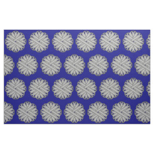 Grey / Grey Flower Ribbon by Kenneth Yoncich Fabric