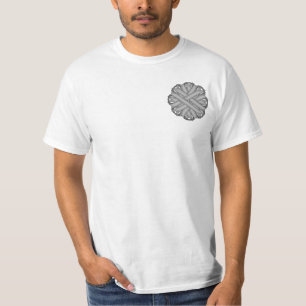 Grey / Grey Flower Ribbon T-Shirt
