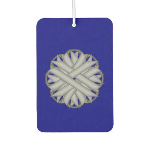 Grey / Grey Flower Ribbon Template Car Air Freshener