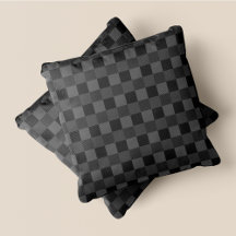 Grey & Grey Fun Retro Chic Chequered Squares
