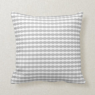 Grey Grey Geometric Pearl Patterns White Custom Cushion