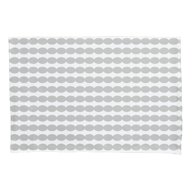 Grey Grey Geometric Pearl Patterns White Custom Pillowcase (Front)
