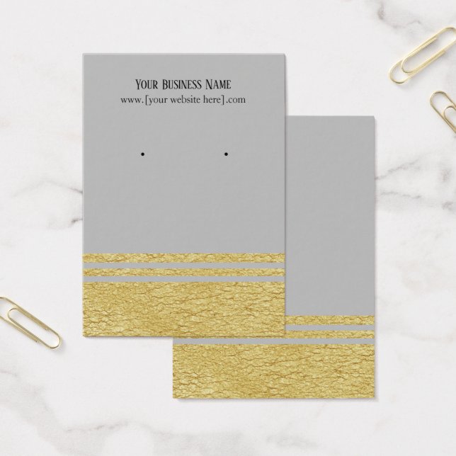 Grey Grey Luxe Faux Gold Earring Display Cards (Office)