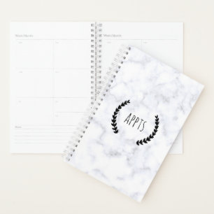 grey grey marble granite modern chic appointment planner