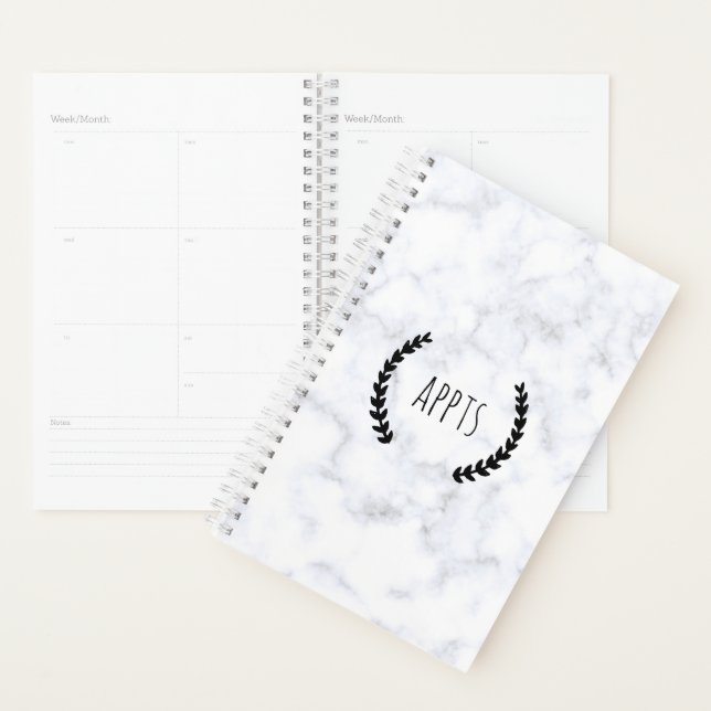 grey grey marble granite modern chic appointment planner (Display)