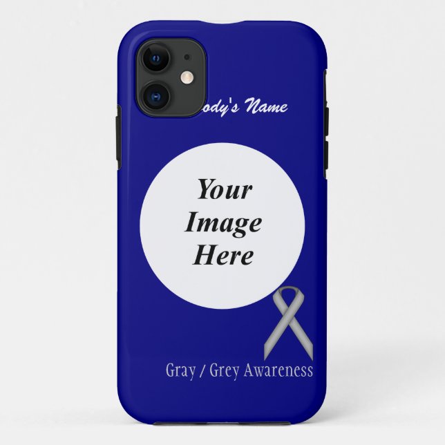 Grey / Grey Standard Ribbon by Kenneth Yoncich Case-Mate iPhone Case (Back)