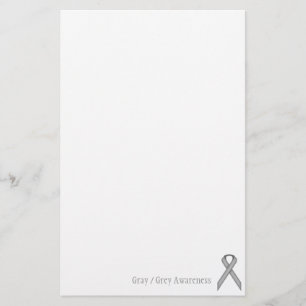 Grey / Grey Standard Ribbon by Kenneth Yoncich Stationery