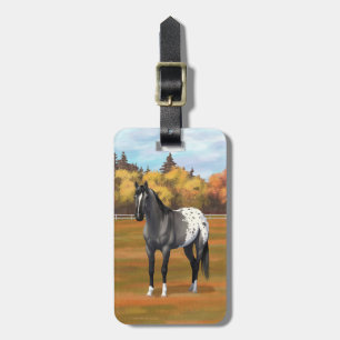 Grey Grulla Appaloosa Quarter Horse Stallion Luggage Tag