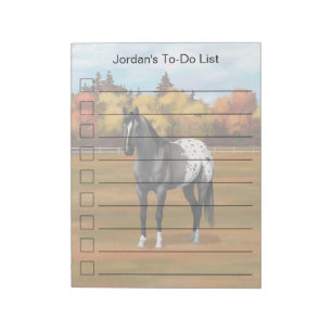 Grey Grulla Appaloosa Quarter Horse Stallion Notepad