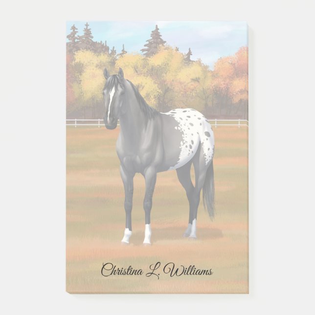 Grey Grulla Appaloosa Quarter Horse Stallion Post-it Notes (Front)