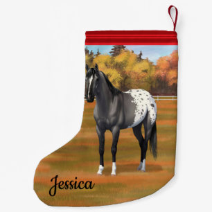 Grey Grulla Appaloosa Quarter Horse Stallion Small Christmas Stocking