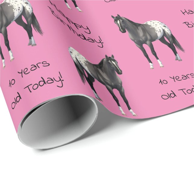 Grey Grulla Appaloosa Quarter Horse Stallion Wrapping Paper (Roll Corner)