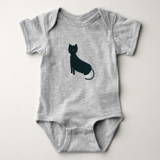 grey grunge cat baby bodysuit