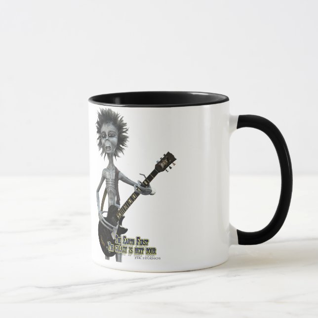 Grey Guitarist Mug (Right)