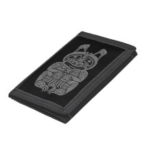 Grey Haida Spirit Bear on Black