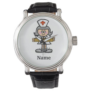 Grey Hair Female Nurse Watch Customise It!