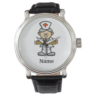 Grey Hair Male Nurse Watch  Customise It!