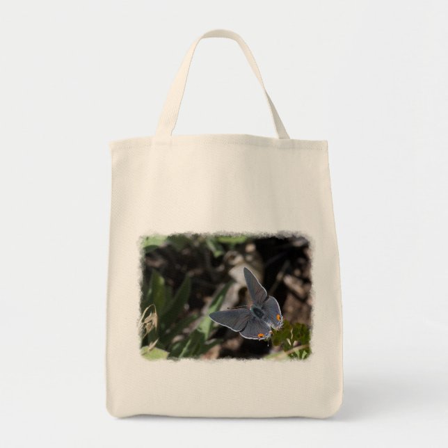 Grey Hairstreak Butterfly Tote Bag (Front)