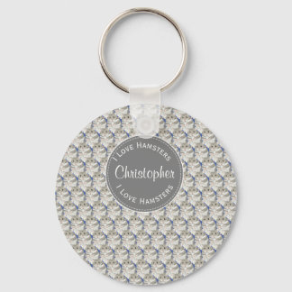 Grey Hamster boy’s personalised Key Ring
