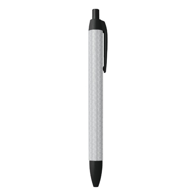 Grey Hand Drawn Chevron Pattern Black Ink Pen (Bottom (Vertical))