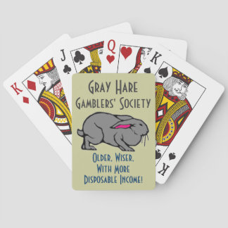 Grey Hare Gamblers Playing Cards