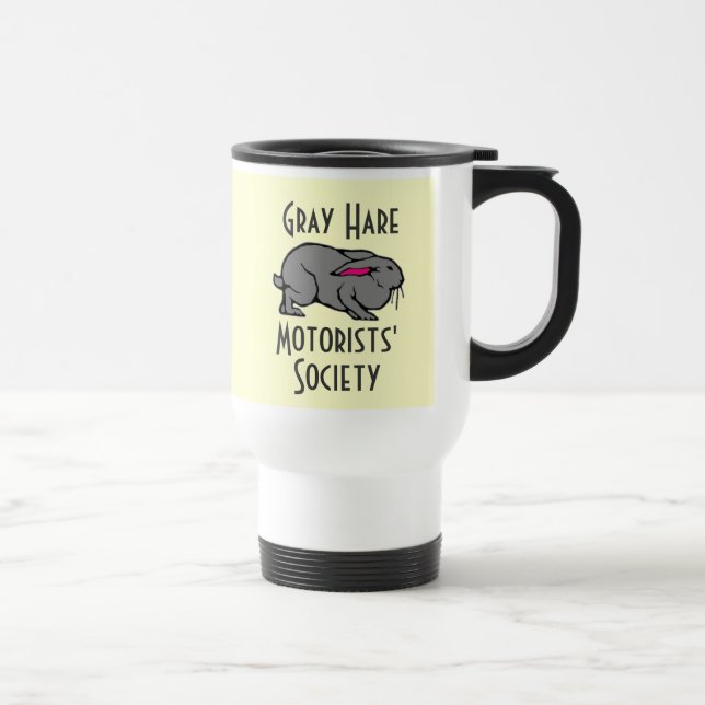 Grey Hare Motorists' Travel Mug (Right)