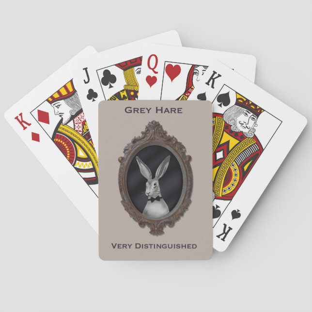 Grey Hare Very Distinguished Playing Cards (Back)