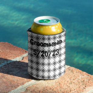 Grey Harlequin Can Cooler