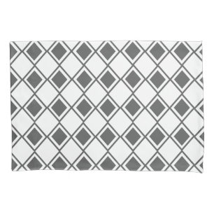 Grey Harlequin  Pillowcase