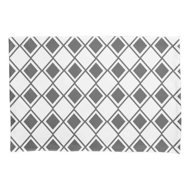 Grey Harlequin  Pillowcase (Front)
