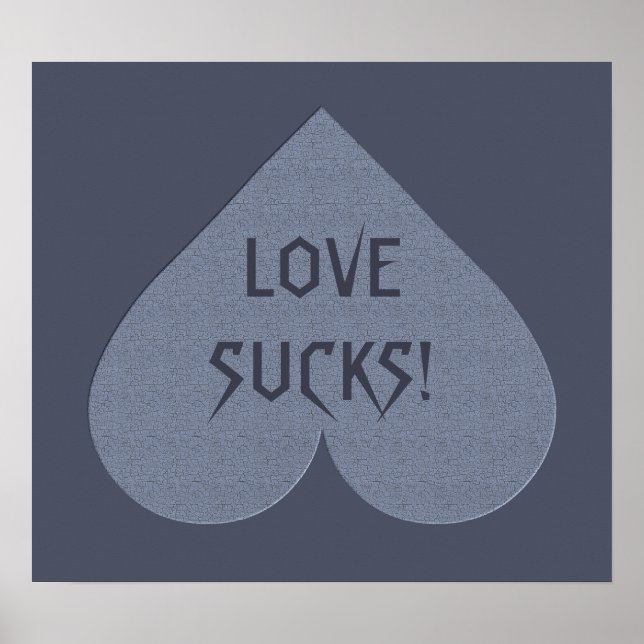 Grey Heart Anti-Valentine custom poster (Front)