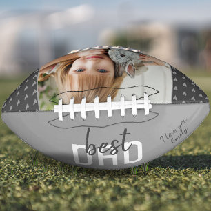 Grey Heart Best Dad Photo Father`s Day  American Football