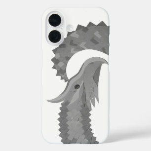 Grey heart dragon on white Case-Mate iPhone case