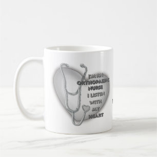 Grey Heart Orthopaedic Nurse Coffee Mug