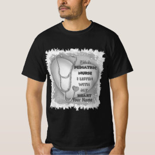 Grey Heart Paediatrics Nurse T-Shirt