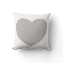 Grey Heart Pillow