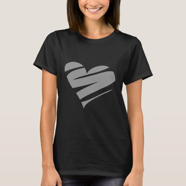 grey heart T-Shirt (Front)