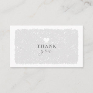 Grey Heart Thank You For Your Purchase Business Card