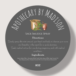 Grey   Herbal Product Ingredient Labels