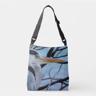 Grey Heron Crossbody Bag