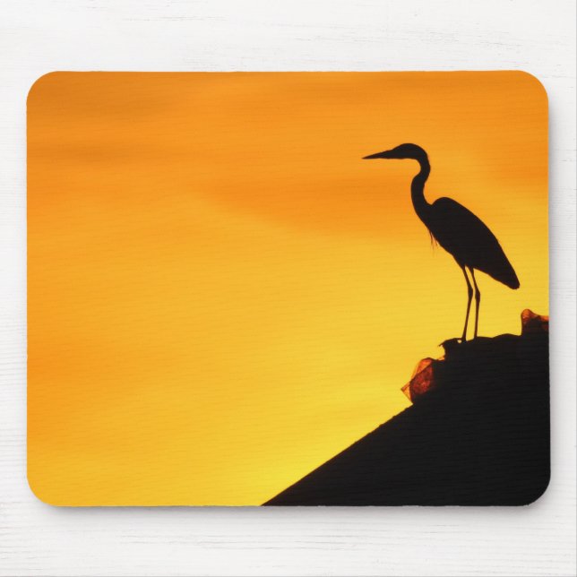 Grey Heron Mouse Mat (Front)