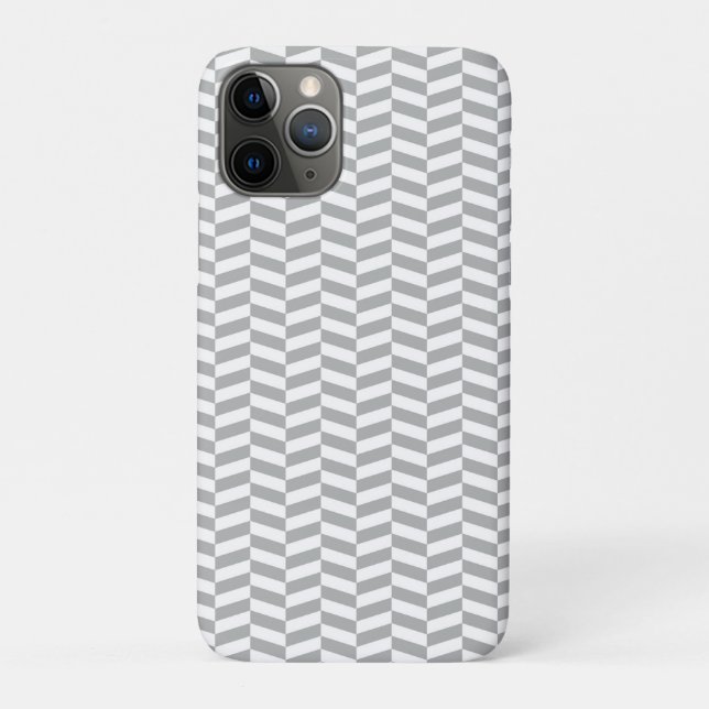 Grey Herringbone Case-Mate iPhone Case (Back)
