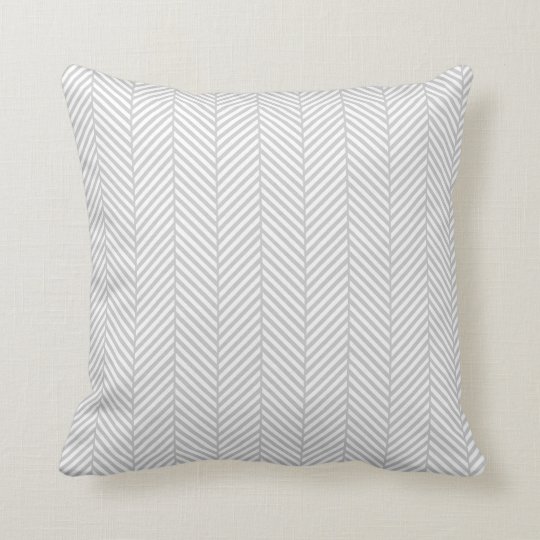 grey herringbone cushion
