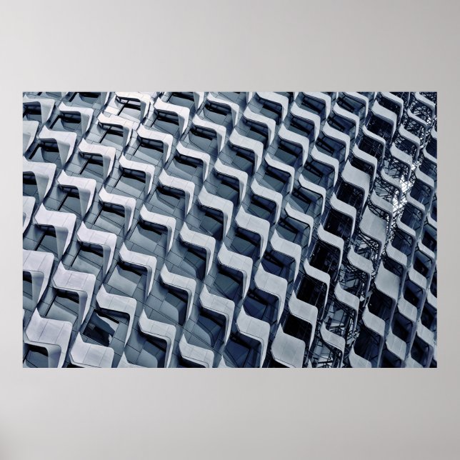 Grey high-rise building poster (Front)